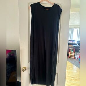 Leg Split Black Dress